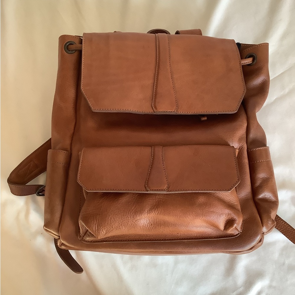 Brown Leather Backpack - image 4